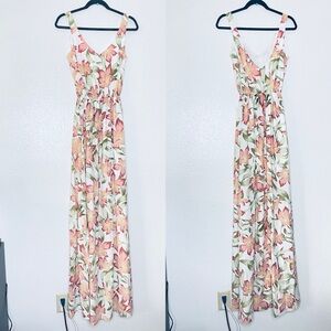 Show Me Your Mumu NEW Boho Floral Tropical Kendall Side Split Maxi Dress XXS